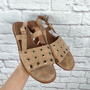 J. Crew Leather & Metal Sandals Size 10